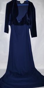 Vintage  MichaelAngelo velvet  dress with Shrug